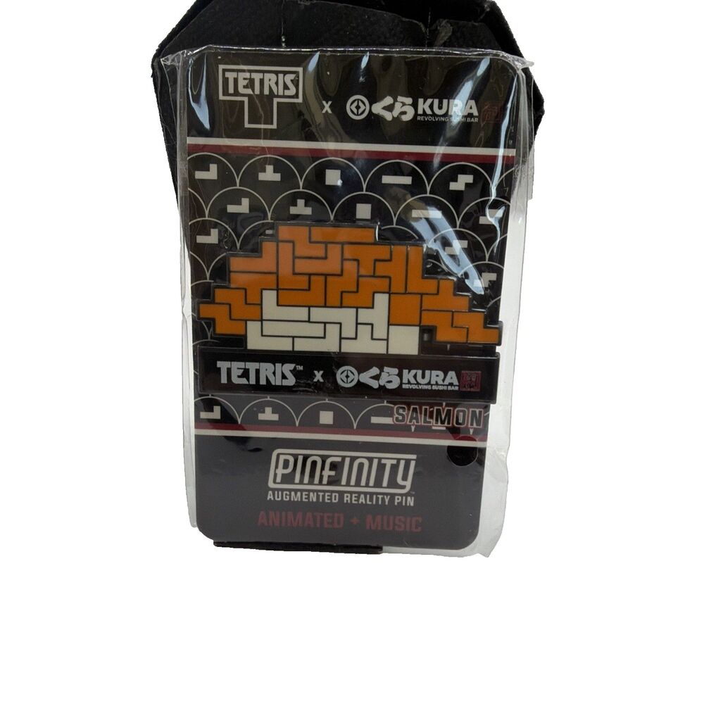 Tetris X Kura Sushi Pinfinity Augmented Reality Pin Animated Music Orange NEW